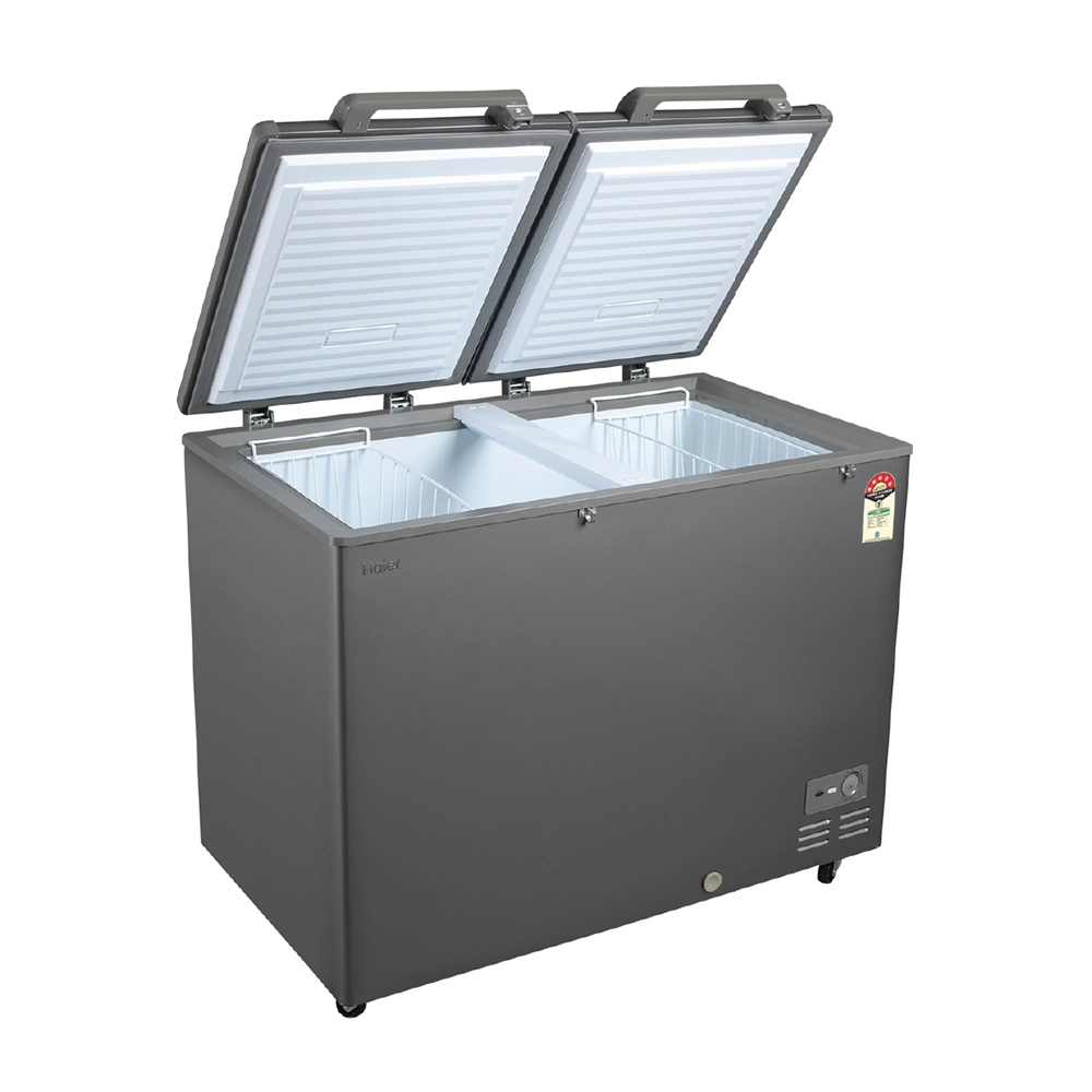 Haier 595 Ltr Double door- Embossed Titanium Grey colour Convertible Hard top Freezer